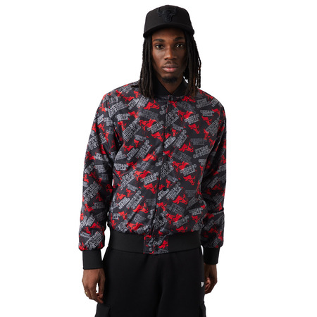 New Era NBA Chicago Bulls Team All Over Print Bomber Jacket