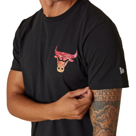 New Era NBA Chicago Bulls Team Water Print Logo T-Shirt