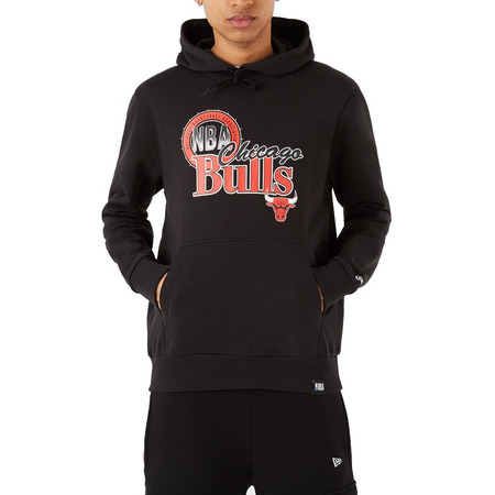 New Era NBA Chicago Bulls Throwback Graphic Hoodie "Black "