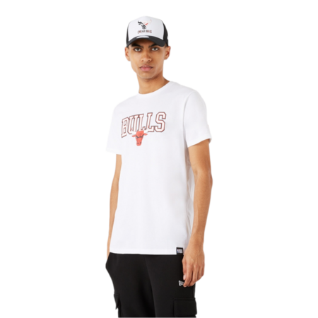 New Era NBA Chicago Bulls Throwback Graphic T-Shirt "White"