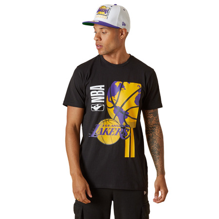 New Era NBA L.A. Lakers Basketball Globe Graphic T-shirt "Black"