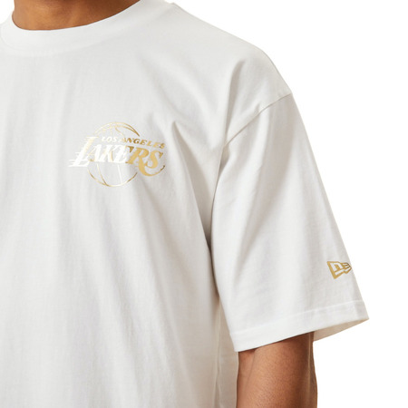 New Era NBA L.A Lakers Metallic Gold Print T-Shirt