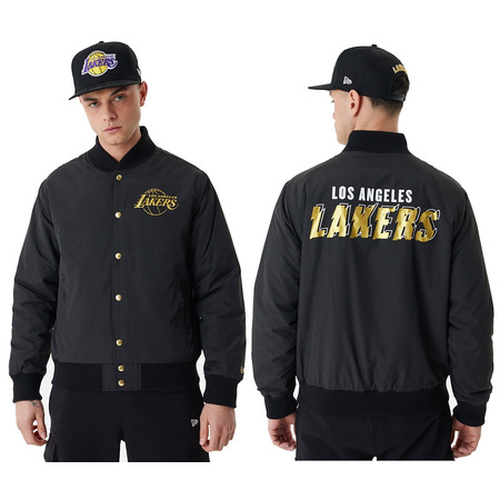 New Era NBA L.A Lakers Team Script Bomber Jacket