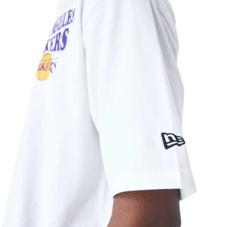 New Era NBA LA Lakers Script White Oversized T-Shirt