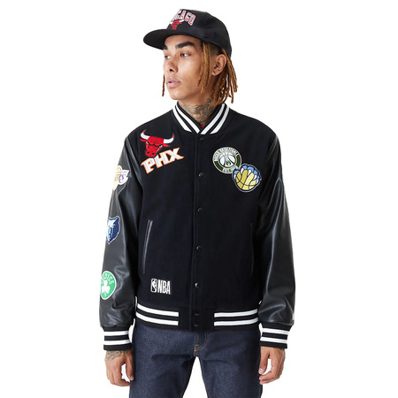 New Era NBA Team All Over Badge Varsity Jacket