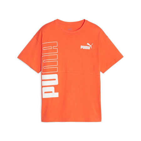 Puma Junior POWER Colorblock Tee "Orange"