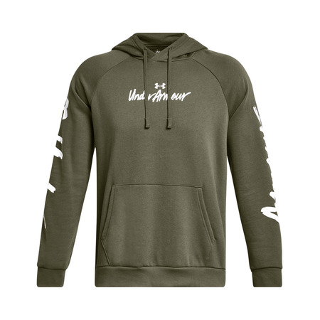 UA Men's Rival Fleece Graphic Hoodie "Marine OD Green"