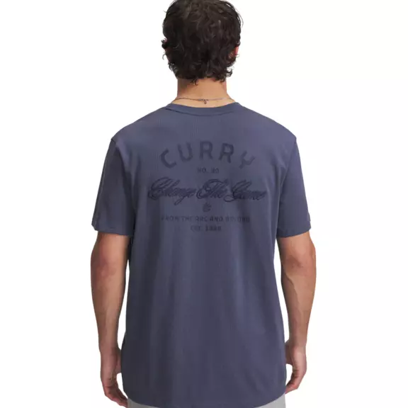 Curry Men's Heavyweight Verbiage T-Shirt "Downpour Gray"