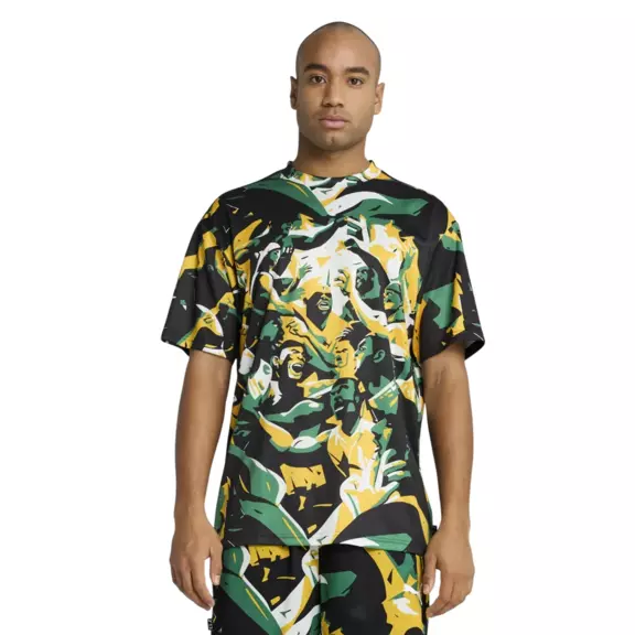 Puma Basketball Rival Rage AOP Tee  "Archive Green"