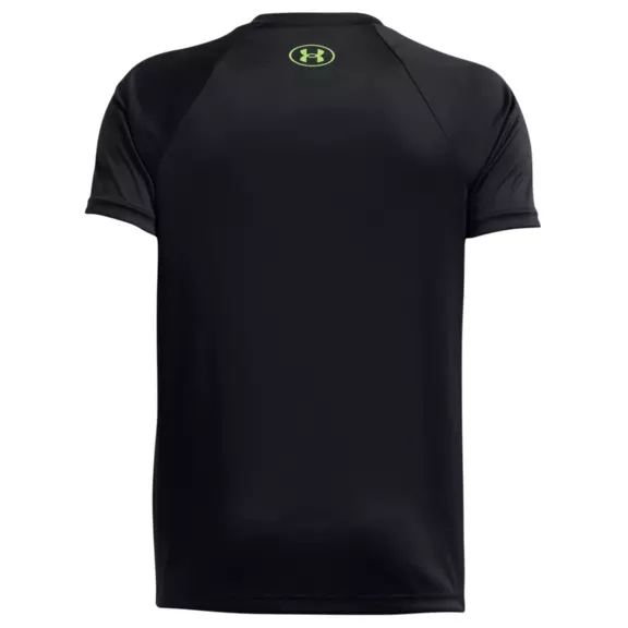 UA Boys' Tech™ Game Day Short Sleeve Tee "Black-Cyber Green"