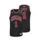 Jersey Adidas Embroidered NBA Derrick Rose Bulls (black/red)