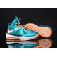 Lebron X "Dolphins" (302/atomic teal/orange/white)