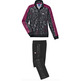 Adidas Junior Girls Style Firebird Track Suit (preto/rosado)