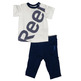 Reebok  Baby Summer Set (branco/cinza/azul)