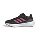 Adidas Kids RunFalcon 3.0 Elastic Lace Top "Black-Pink"