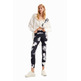 Desigual Floral Sport Leggings "Black-White"