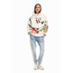 Desigual Oversize Mickey Mouse Sweatshirt "Beige"