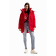 Desigual Padded Zips Coat "Carmine"