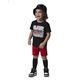 Jordan Infants Jumpman Static Tee Short Mesh Set "Gym Red-Black"