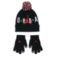 Jordan Kids Pom-Pon Beanie and Gloves 2Piece Set "Black"