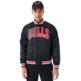 New Era NBA Chicago Bulls Applique Satin Bomber Jacket