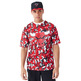 New Era NBA Chicago Bulls Team All Over Print Mesh Oversized T-Shirt "Red"