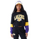 New Era NBA LA Lakers Womens Colour Block Crop Crew Neck Sweatshirt