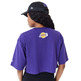 New Era NBA Team LA Lakers Womens Wordmark Crop T-Shirt