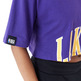 New Era NBA Team LA Lakers Womens Wordmark Crop T-Shirt