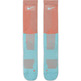 Nike Elite Crew Basketball Socks "Bright Coral/Copa/Silver"